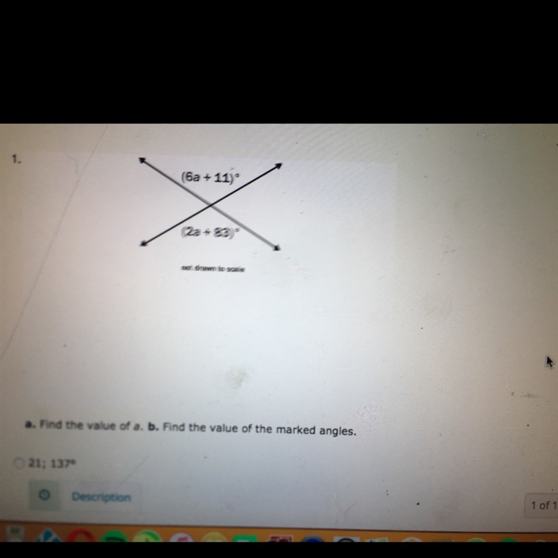 A. find the value of a. B. Find the value of the marked angles.-example-1