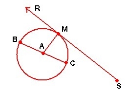 A diameter of circle A is BC AM MS-example-1