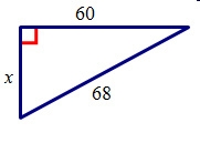 Find the unknown side length, x. Write your answer in simplest radical form.-example-1