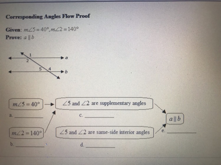 Fill in the blanks for the letters with the missing reason in the flow proof-example-1