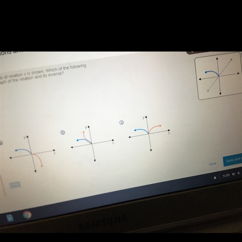 The graph relation s is shown. which of the following is the graph of the relation-example-1