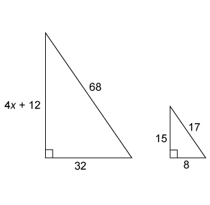 PLEASE HELP ME The two triangles are similar. What is the value of x?-example-1