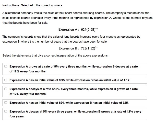 Plz help me!!! The company's records show that the sales of long boards increase every-example-1