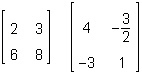 Which pair of matrices are inverses of each another?-example-3