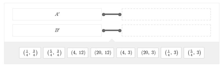 1. A dilation with a scale factor of 4 and centered at the origin is applied to AB-example-1