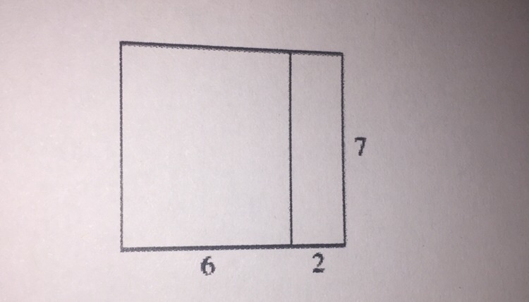 Write two expressions to describe the total area of the figure. Then find the area-example-1