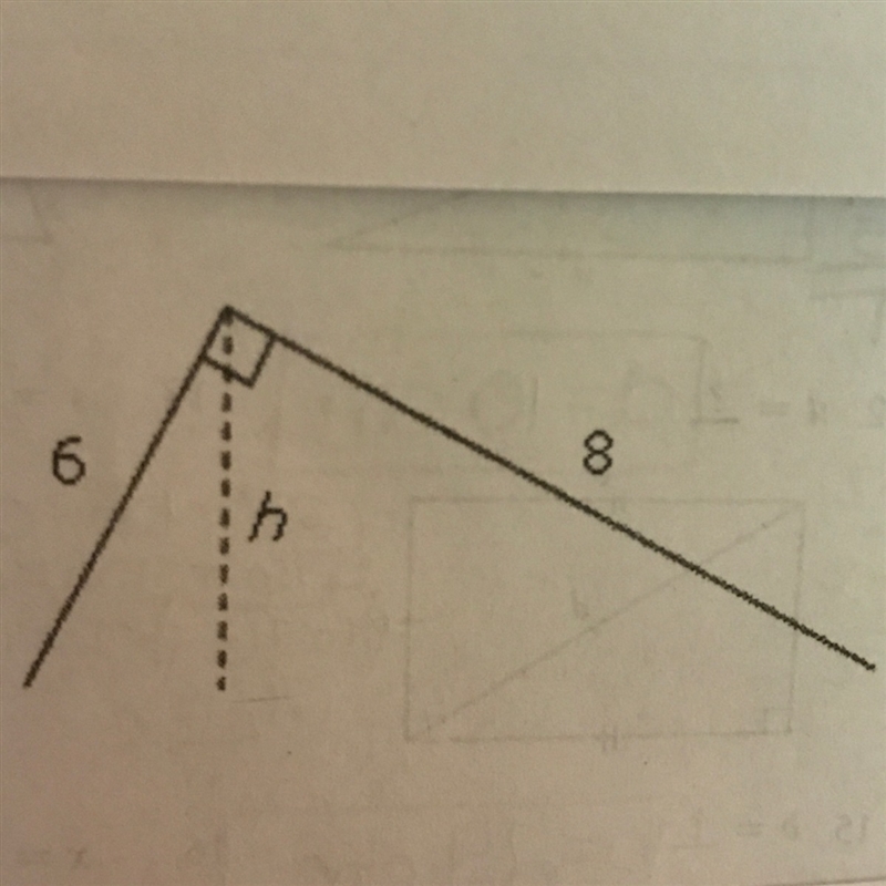 A slide is made by joining a 6 feet ladder to an 8 feet chute at right angles. Find-example-1