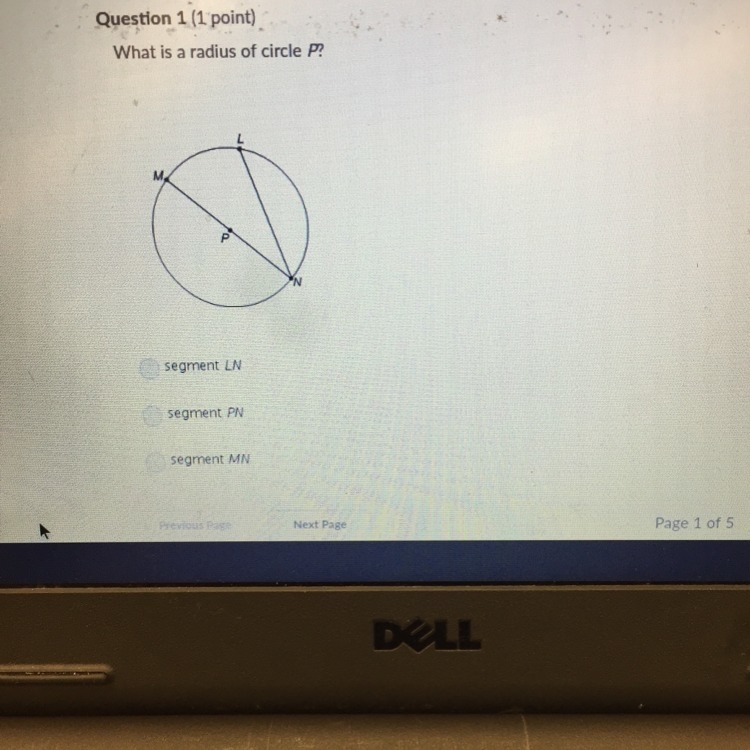 What is radius of circle P?-example-1