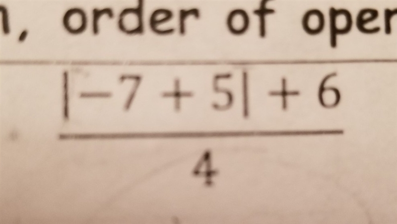 |-7 + 5| +6 ________ 4-example-1