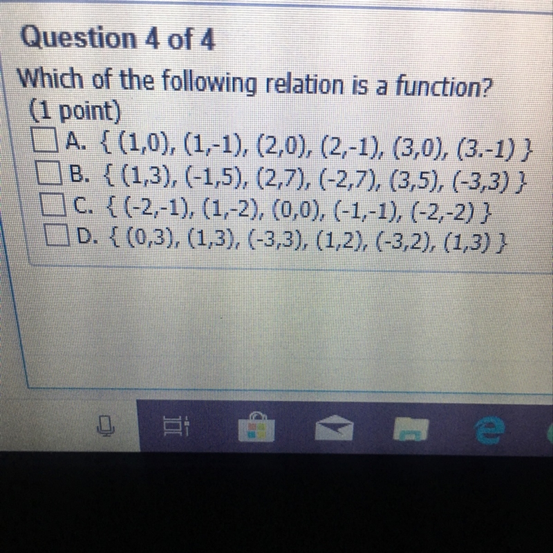 Which relation is a function?-example-1