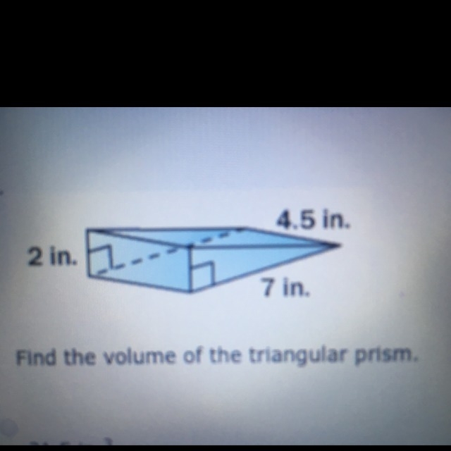 Find the volume of the triangular prism.-example-1