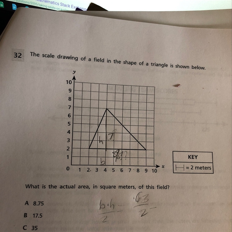 What is the actual area, in square meters of this field?-example-1