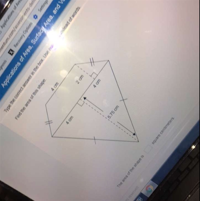 What’s the area of this shape-example-1