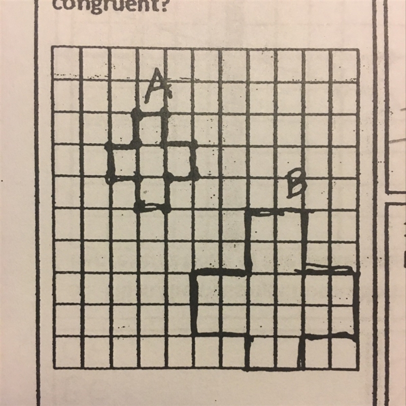 Would you consider these shapes congruent??-example-1