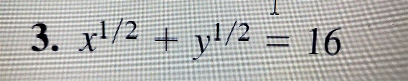 Find dy/dx by implicit differentiation. x^1/2 + y^1/2 = 16-example-1