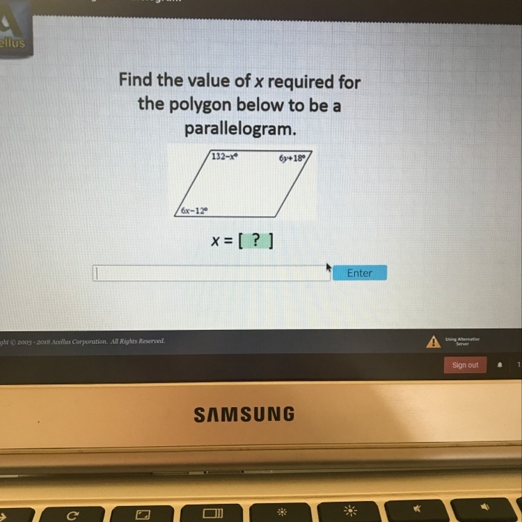 I need help on this parallelograms question.-example-1