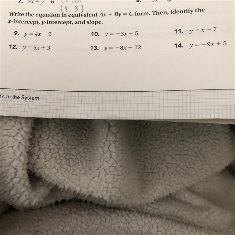 I need help figuring out turning #10 into Ax+By=C form.-example-1