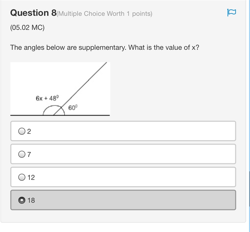 The angles below are supplementary. What is the value of x? A pair of supplementary-example-1