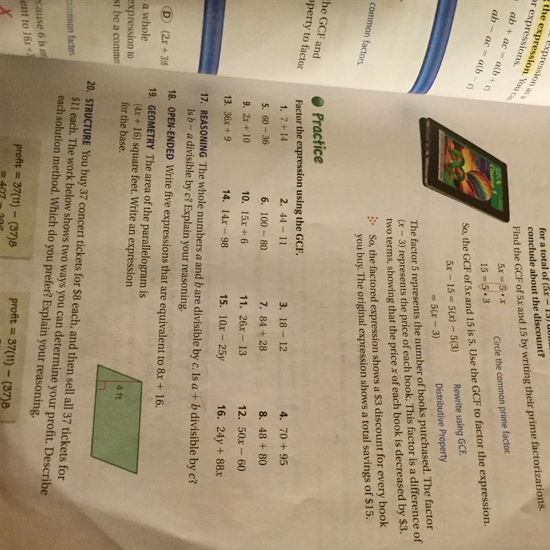 1-18 an example for the question is #1- answer 7(1+2)-example-1