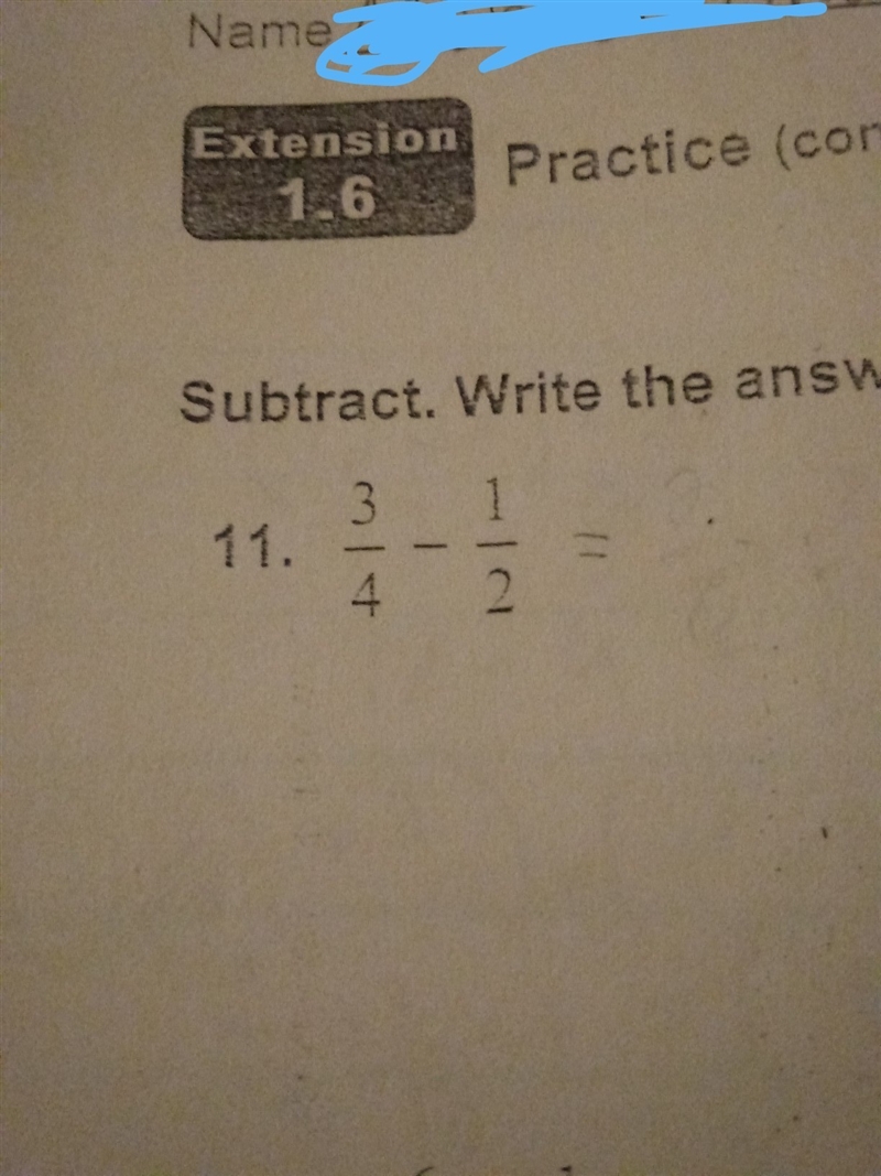 3/4-1/2 can u please explain how to do this-example-1