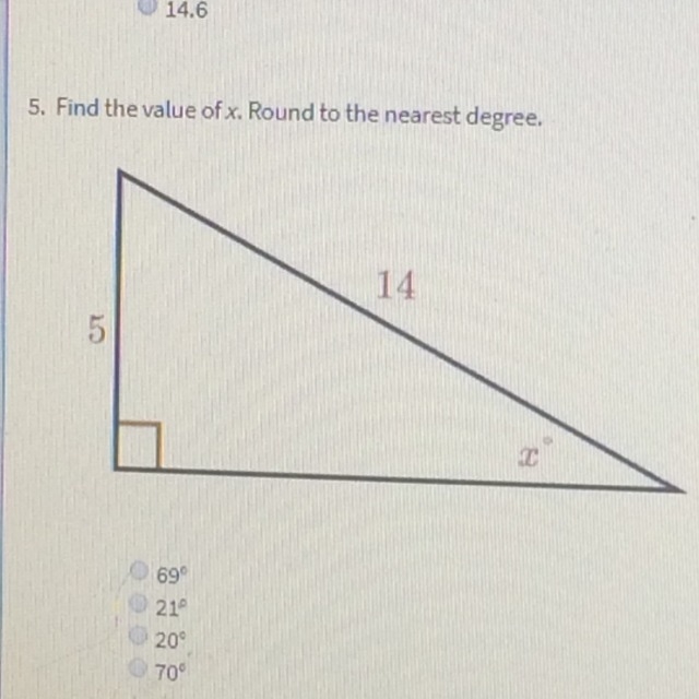 Find the value of x. Round to the nearest tenth degree. Please help!!!-example-1