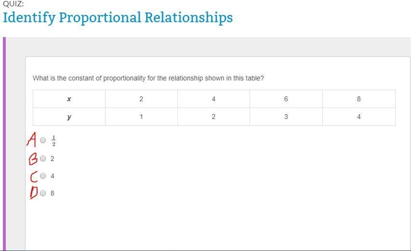 What is the constant of proportionality for the relationship shown in this table?-example-1