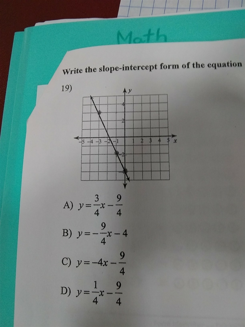 How to fine slope intercept form-example-1