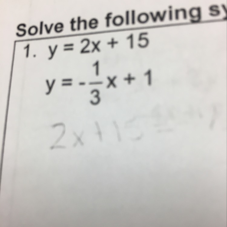 How would you solve this linear system?-example-1