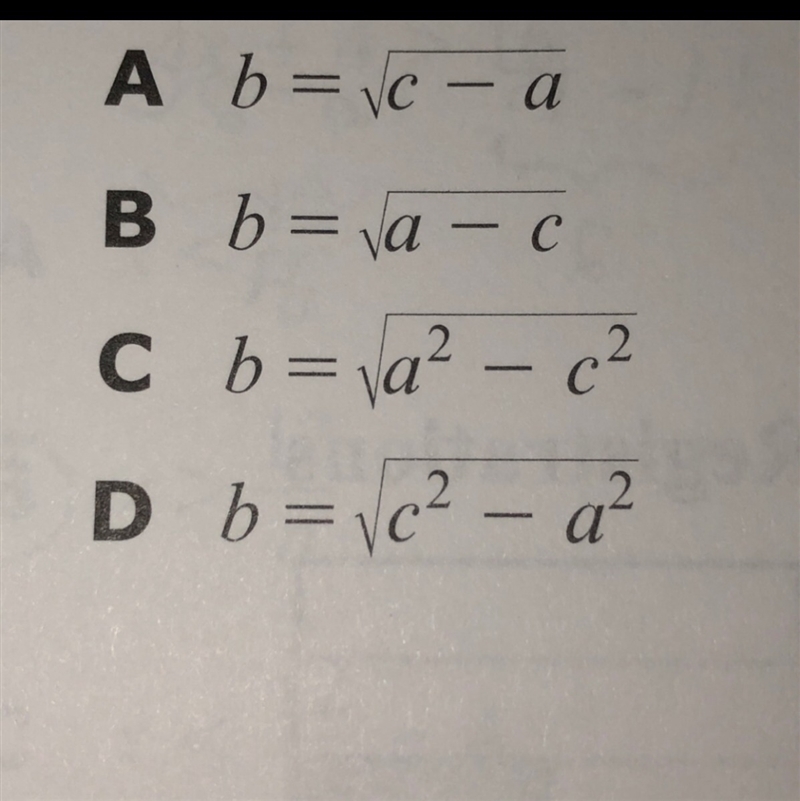 The Pythagorean theorem, a^2+b^2=c^2, is used to calculate the side length of a right-example-1