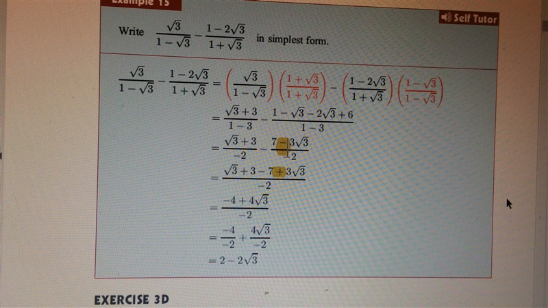 Can someone please explain me why it was switched from - to +-example-1