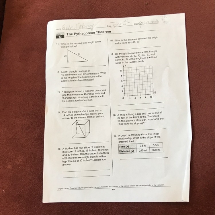 The Pythagorean theorem-example-1