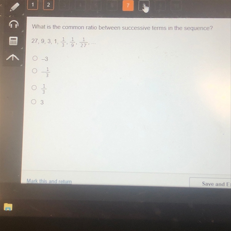 What is the common ratio between successive terms in the sequence-example-1