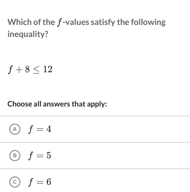 Which of the f- values satisfy the following?-example-1