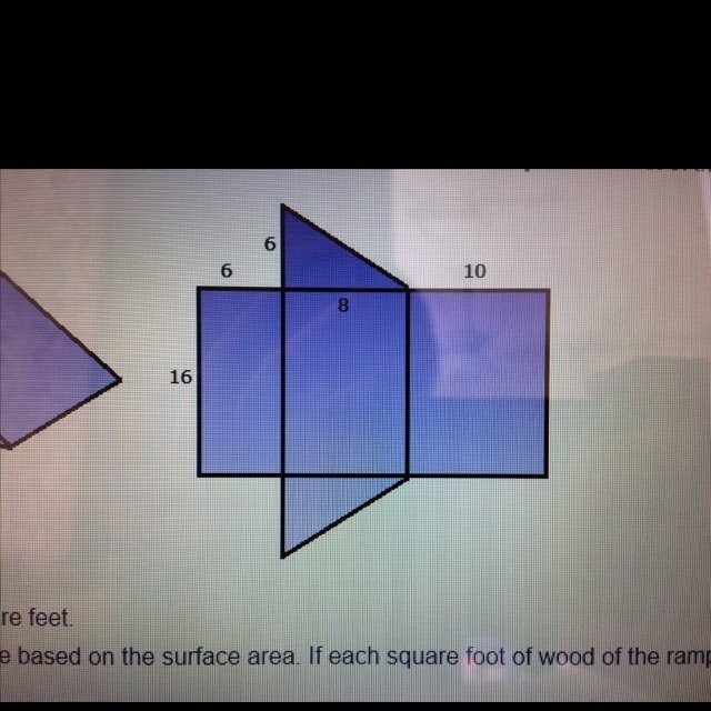 What is the surface area of the ramp in square feet and if each square foot of wood-example-1