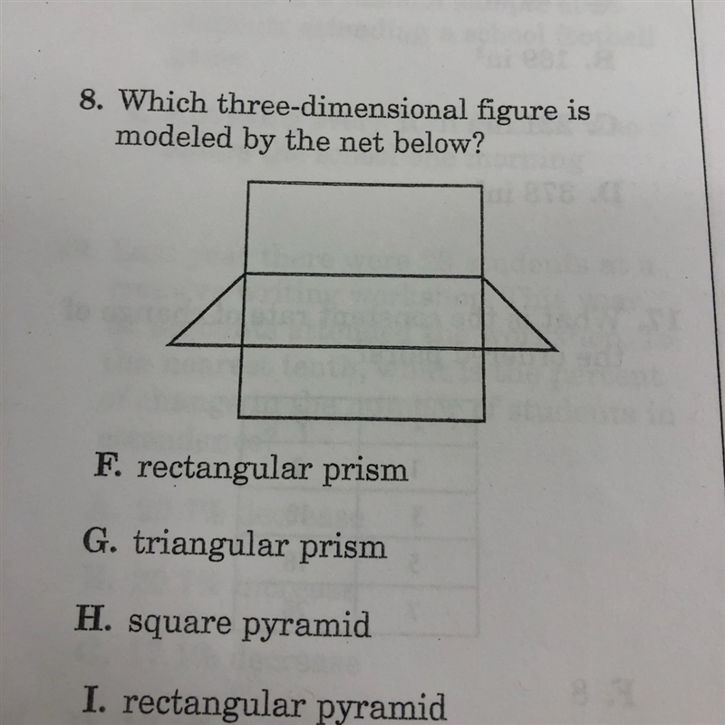 Which three dimensional figure is modeled by the net below?-example-1