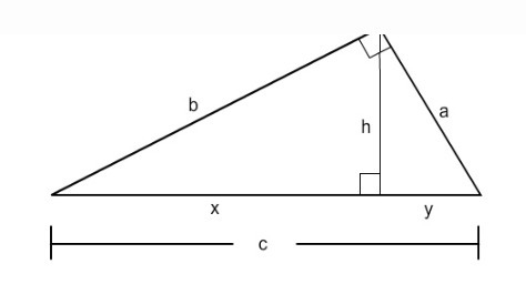 Refer to the figure to complete the proportion. a/c=h/? c y b x-example-1