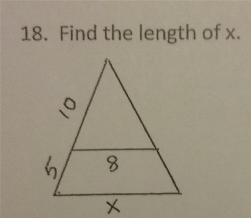 Find the length of x?-example-1