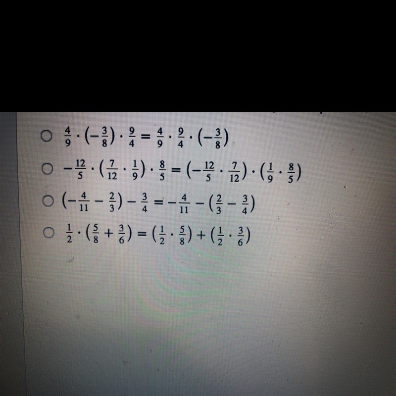 Which equation correctly applies the associative property of multiplication-example-1