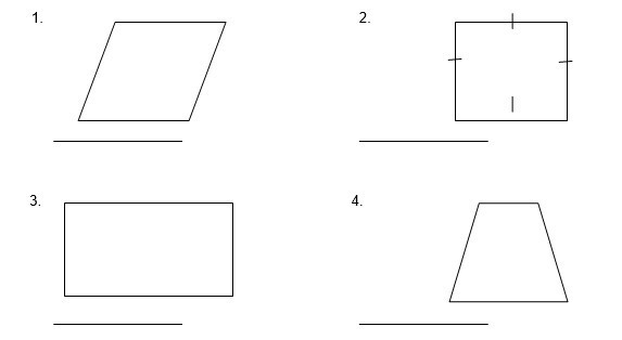 Please help! Judging by appearance, classify these quadrilaterals by all applicable-example-1