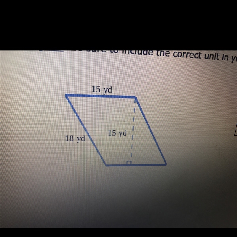 Find the area of this parallelogram. Be sure to include the correct unit in your answer-example-1