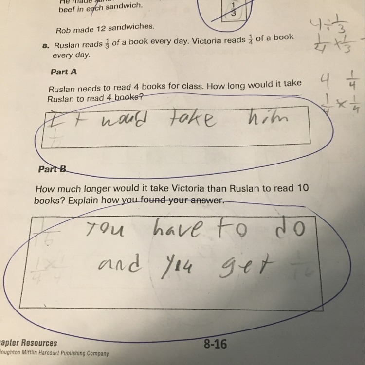 What would the answer be to part a and b?-example-1