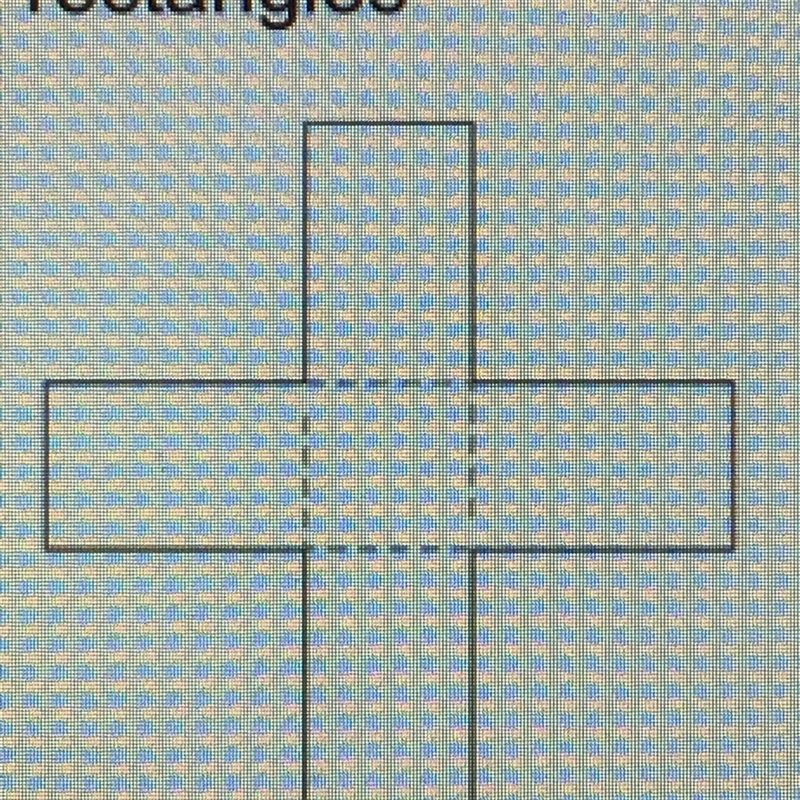 A cross-shaped pattern is made by arranging four identical rectangles around the side-example-1