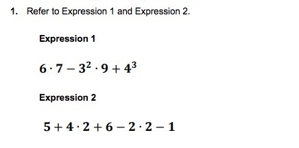 insert the parentheses in expresion 2 so that it has value of 19 then show why your-example-1