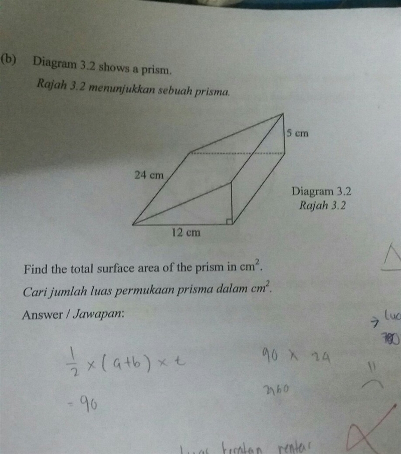 How to find the total surface area of fhe prism?-example-1