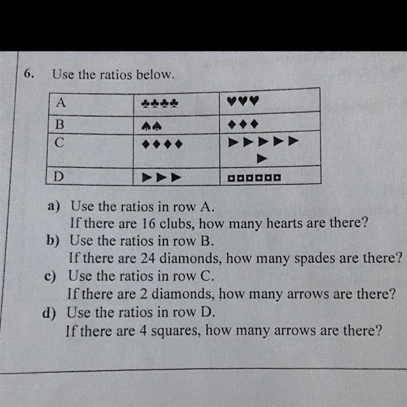 6. If there are 4 squares, how many arrows are there?-example-1