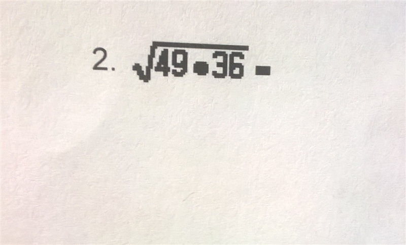 Find the principal square root of each expression. Show your work.-example-1