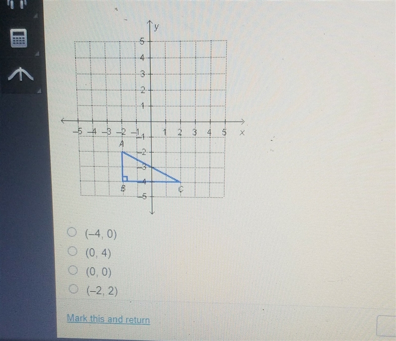 if the triangle on the grid below is translated by using the rule (x,y) ---> (x-example-1