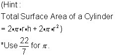 What is the total surface area of this right cylinder?-example-2