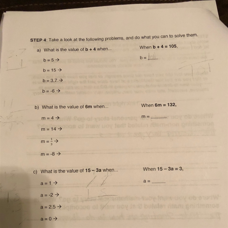 What is the value of b+4 when b+4=105-example-1