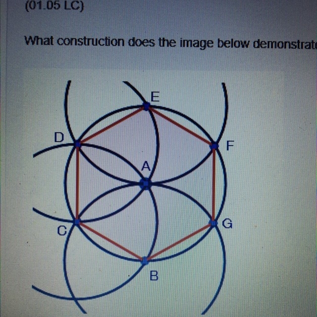 What construction does the image below demonstrate? (A) The circumcenter of a rectangular-example-1